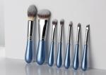 7 Piece Makeup Brush Travel Set With Eggplant Shape Handle