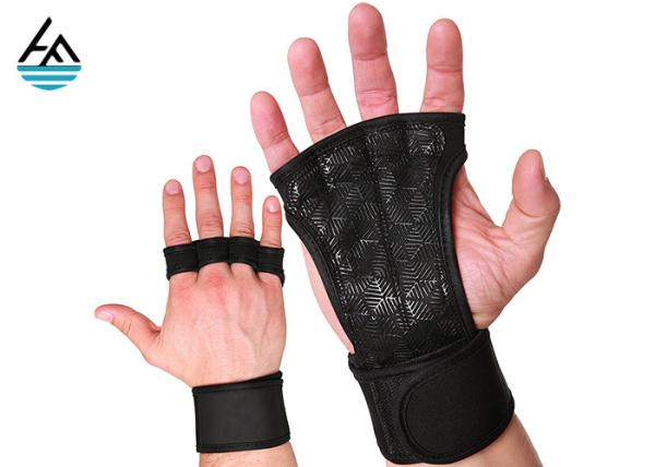 Buy cheap Waterproof Neoprene Weightlifting Wrist Wrap With Leather Hand Grip from wholesalers