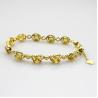 Buy cheap Gold Plated Silver with 5x7mm Oval Citrine Clear Cubic Zircon Tennis Bracelet(B06GOLD) from wholesalers