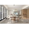 Buy cheap Modern Beige Stainless Steel Kitchen Cabinet With High-Low Design Quartz Countertop from wholesalers