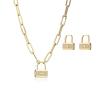 Buy cheap Star Lock 18K Gold Jewelry Set Contemporary Diamond Clavicle Chain Necklace from wholesalers