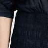 Buy cheap Ladies Casual Dress Collared Neck Elbow Length Puff Sleeve Ruffle Hem Polyester Smocked Shirt Dress for Women from wholesalers