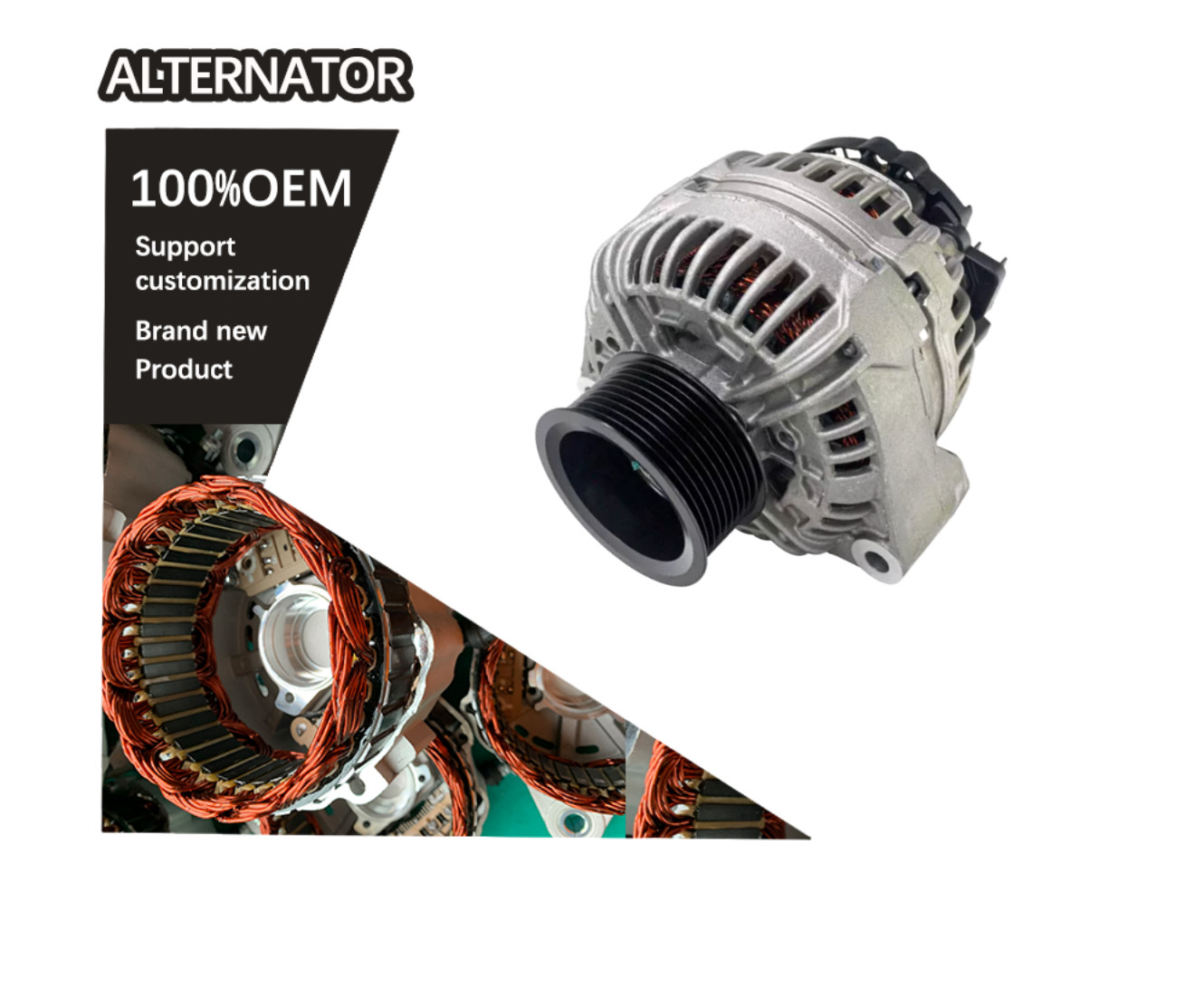 Alternador 12V 200A 0124615057, 0124615077. 11.201.794, 11.203.051, 11.203.065, 11.203.373, 11.203.424, AL119537,