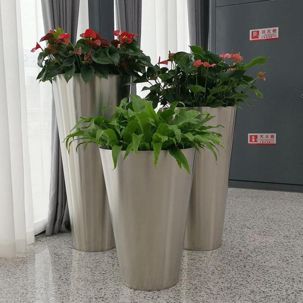 Buy cheap Garden Decoration Stainless Steel Flowerpot Custom Metal Flowerpot from wholesalers
