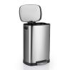 Buy cheap Silver Color Stainless Steel 13 Gallon Trash Can Rectangular Shape from wholesalers