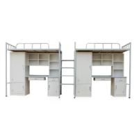 Buy cheap Metal Bunk Bed With Desk Study Table Dormitory Bunk Bed Home Furniture product