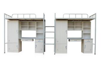 Buy cheap Metal Bunk Bed With Desk Study Table Dormitory Bunk Bed Home Furniture from wholesalers