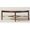 Buy cheap Walnut veneer top with brass metal tube round side table/end table/coffee table for 5-star hotel bedroom from wholesalers
