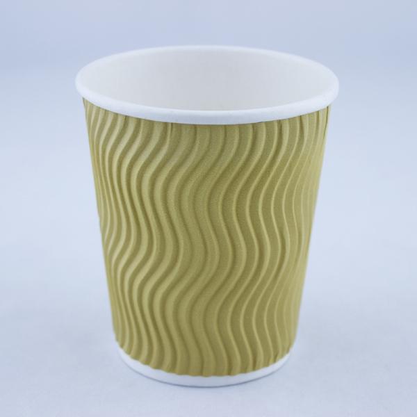 Buy cheap Double Wall Disposable Ripple Coffee Cups With Lids Biodegradable from wholesalers
