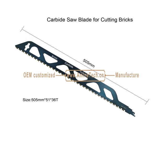 Buy cheap Carbide Saw Blade for Cutting Bricks Size:505mmx51x36T,Reciprocating from wholesalers