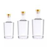 700ml Pewter Metal Labels Rum Whisky Vodka Gin Spirits Glass Wine Bottle Empty