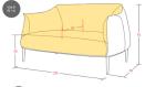 Customized Hotel Canteen Modern Dining Room Chairs Leisure Single Seater Sofa