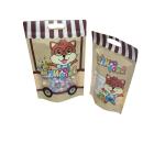 Eco-friendly material compostable biodegradable kraft paper bag stand up coffee