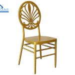 Custom Aluminium Golden Wedding Party Tent Accessories Chair With Cushion On