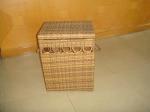 Hand-Woven Brown Poly Rattan Storage Boxes For Bedroom / Storeroom