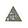 Buy cheap Resort Triangle Shape Wooden House Steel Frame with Galvanized Steel Bending 180g and 50/75/100mm Wave Sandwich Panel Walls from wholesalers