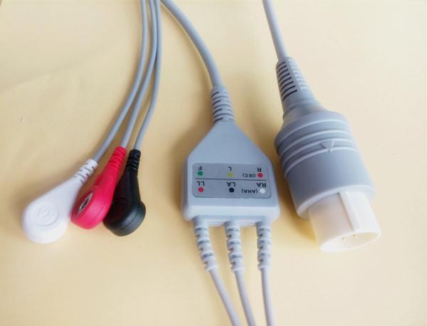 Buy cheap Nihon Kohden Ecg Patient Cable With Rou 11P Direct Connector AHA Snap from wholesalers