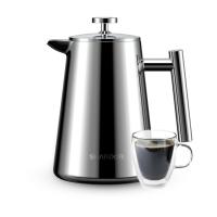 Buy cheap 1000ml/34oz Stainless Steel Plunger Coffee Pot Vacuum 13.4*20.5cm product