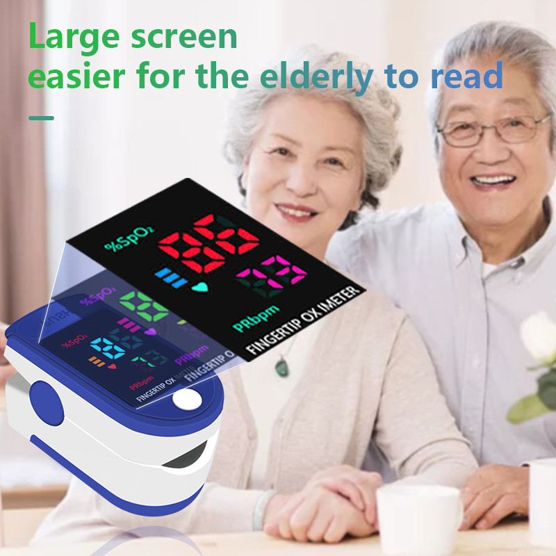 Electronic Finger Clip Pulse Oximeter Multidirectional TFT Large Screen Display