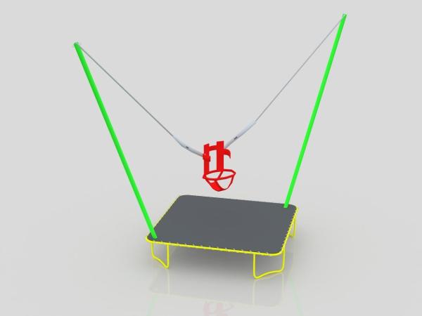 Buy cheap Rope Mobile Inflatable Jump Park Children Bungee Trampoline Jumping from wholesalers