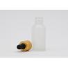 Buy cheap 50ml Frosted Clear Oil Bottle Essential Oil Glass Bottles With Matte Gold Dropper from wholesalers