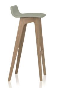Buy cheap North Europe style solid wood bar chair with cushion seat from wholesalers