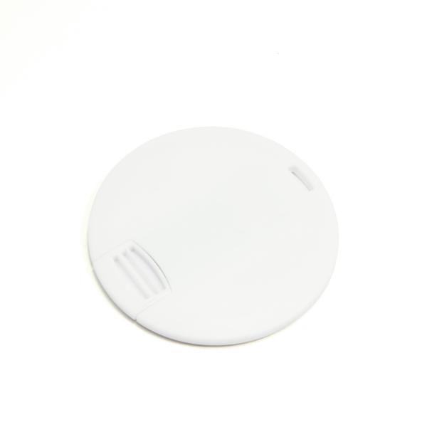 Buy cheap Round Card USB Flash Drives Full Color Printing 2 Sides 1/2/4/8GB from wholesalers