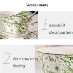 French Vintage Floral Porcelain Coffee Cups And Saucers Food Grade With Spoon