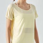Lightweight Fitness Top Sports T Shirt Ladies Short Sleeve Quick Drying Yoga