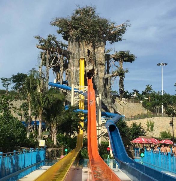 Buy cheap OEM Fiberglass Big Splash Water Park Slide 14M For Teenager Outdoor from wholesalers