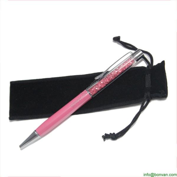 Buy cheap gift use flocking bag packed gift meta pen,bag gift metal pen from wholesalers