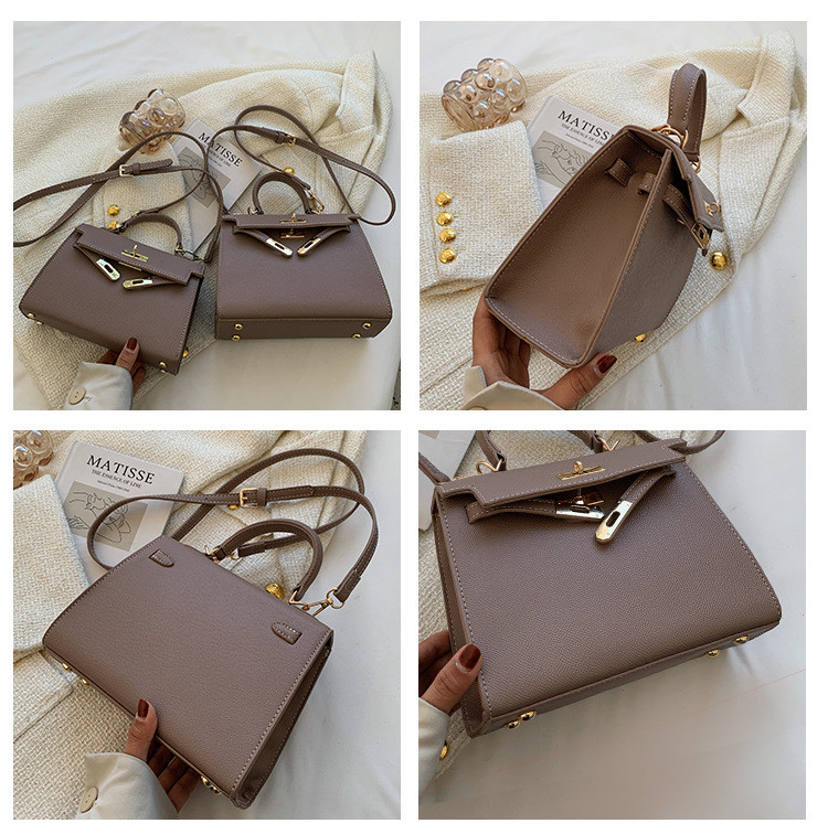 NEW FASHION WINTER TEXTURE WOMEN'S BAG SIMPLE SHOULDER BAG FASHION CROSS-BODY KELLY BAG