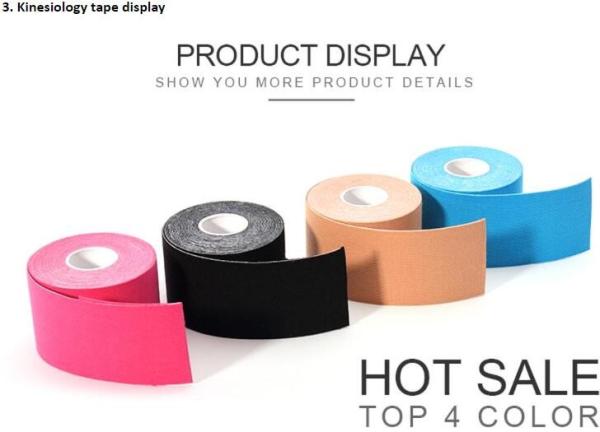 Buy cheap skin breathable professional strong elasticity,95%cotton + 5%Spandex wholesale customer printing kinesiology sports tape from wholesalers