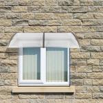 Waterproof Outdoor Polycarbonate Awning Silver Bracket Strong Impact Resistance