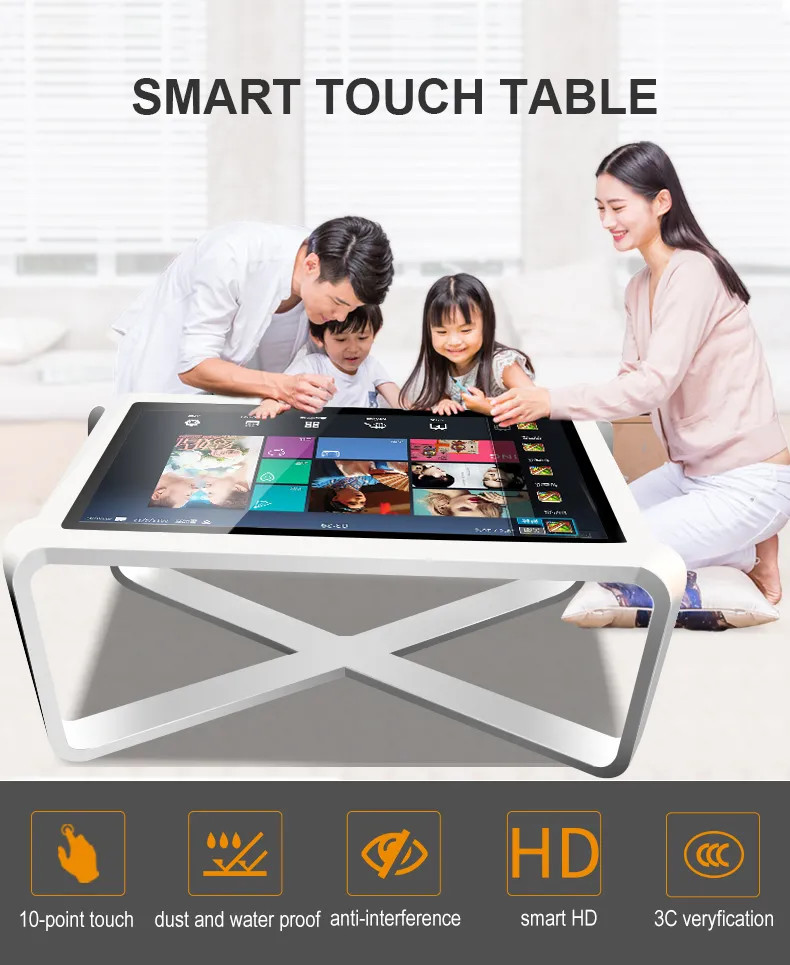 Multifunction Interactive Touch Screen Coffee Table Multifunction Self Service Terminal Kiosk