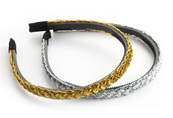 Buy cheap Liturgical Dance Accessories Gold Silver Crystal Beaded Circle Hair Pin from wholesalers