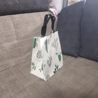 Buy cheap 38*44cm Blank Promotional Canvas Shopping Totes Cactus Print Bag With Velcro product