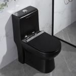 Ceramic Sanitaryware One Piece Toilet Commode Hotel Skirted Round Toilet