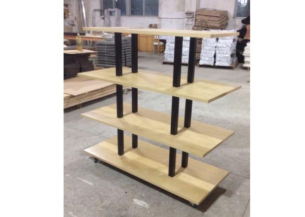 Buy cheap Many Layers Wood Shelf Retail Gondola Shelving , Middle Convenience Store Shelving from wholesalers