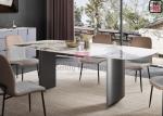 75cm Height Restaurant Dining Table 110cm Width Slab Stone For 8 Seats