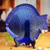 Buy cheap Fish Shaped Embossed Colorful Glass Charger Plates from wholesalers