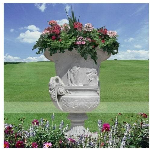 Buy cheap Garden New Design White Stone Planter from wholesalers