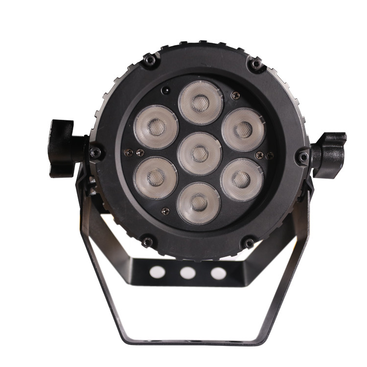 Indoor 7x3 Watt 23W RGBW 3 IN 1 Mini LED Flat Par Can Light Professional Stage Wash