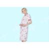 Buy cheap Cotton Interlock Ladies Night Dresses Sleepwear Long Sleeve Pink Floral Printed from wholesalers