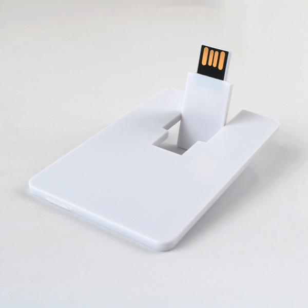 Buy cheap Credit Card Usb Flash Drive Can 360 Degree Rotation CMYK Logo Both Side As Free from wholesalers