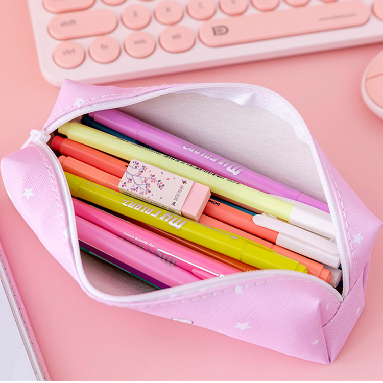 Cute School Pencil Case with Custom Design by Talented Artist and Zipper Closure