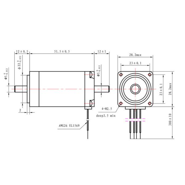2 Phase 1.8 Degree Dual Shaft NEMA 11 Micro Stepper Motor for Medical Equipment Automation Appliance