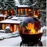 Buy cheap Outdoor 800mm Diameter Rustic Red Steel Fire Ball Or Customized from wholesalers