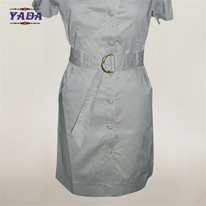 Formal latest fashion design photo spandex women sexy cotton bodycon full dress with belt