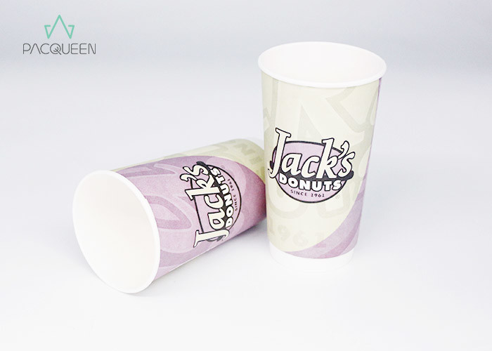 High Volume Takeaway Hot Beverage Disposable Cups Heat Resistant With White Lids